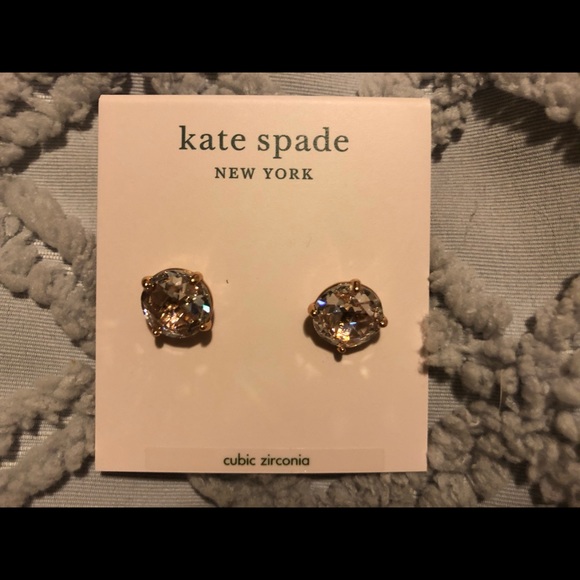 Kate Spade Clear Rose Cubic Zirconia studs - Picture 1 of 3